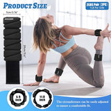 BECOJADDE Ankle Weights Set of 2 (1 lb Each) Adjustable Wrist Weights for Women Men Wearable Arm Leg Weight for Pilates, Running, Walking, Workout, Yoga, Black