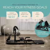 Lifepro Hip Thrust Machine – Adjustable Glutes Workout Equipment for Home – GluteBlast Foldable Booty Builder, Sissy Squat Machine