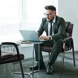 OLIXIS Waiting Room Chairs Set of 4, Leather Office Desk Reception Guest Stationary Side Chair