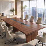 Conference Table, 142" L x 56" W x 30" H Large Meeting Table for 10 People, Wooden Training Table