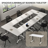 FIZHKR Folding Conference Room Table On Wheels
