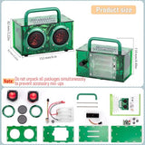 DIY Bluetooth Speaker Kit with LED Light, Green Transparent Acrylic