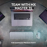 Logitech MX Keys S Wireless Keyboard, Low Profile, Fluid Precise Quiet Typing, Programmable Keys, Backlighting