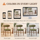 Wooden Dining Chairs set of 6, Farmhouse Dinner Chairs with Curved Back