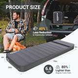 Elegear CumbreX™ Air & Foam Self Inflating Sleeping Pad, Built-in Electric Pump 4" Ultra-Thick Memory Foam Camping Mattress with Pillow Camping Pad 4-Season R-Value 9.5 Camp Mat (Grey, Single)