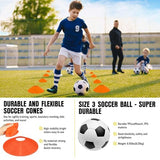 Soccer Goal, Kids Soccer Goals for Backyard Set, 2 Pack of 4x3 ft Portable Pop Up Soccer Net with Soccer Ball, Cones, Complete Training Equipment for Youth, Toddler Outdoor Sports Games
