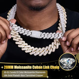 Ucciyo VVSI 20MM Moissanite Chain For Men Luxury Cuban Link Chain