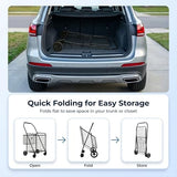 Folding Shopping Cart with Waterproof Liner & 360° Swivel Wheels | Collapsible Grocery Cart for Easy Transport
