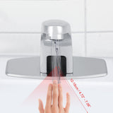 Automatic Sensor Touchless Bathroom Faucet, Motion Activated Hands-Free Basin Tap With Mixer Valve Control Box, Deck Plate