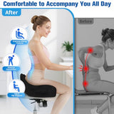DailyCuddles Seat Cushion, Chair Cushions for Office Chairs/Desk Seats/Wheelchair - Hip & Sciatica, Black