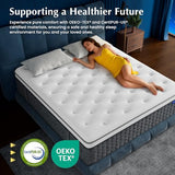 King Size Mattress, 14" Hybrid Mattresses Medium Firm King Mattress in a Box