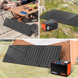 Takki 450W Peak Solar Generator 277Wh Portable Power Station with Solar Panels 40W Included 110V Pure Sine Wave AC Outlet DC USB Ports for Camping CPAP Emergency Tent Outdoor
