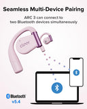 Cleer ARC 3 Open Ear Headphones - Dolby Audio, Snapdragon Sound True Wireless Earbuds, 50Hr Battery, Pink Cleer