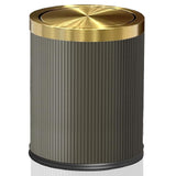 YOJIA 4 Gallon Bathroom Trash can with Swing Lid, Grey Gold