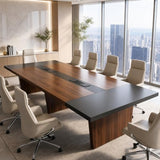 Conference Table, 142" L x 56" W x 30" H Large Meeting Table for 10 People