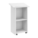 Bush Business Furniture Podium Lectern, 48 inch Tall, Professional-Grade Mobile Presentation Stand Up with Shelves