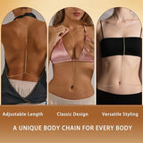 YOIHUR 14K Gold Body Chain Jewellery for Women, Sexy Layered Bikini Bra Beach Adjustable Belly Waist Chain, Beach Body Acessories for Women