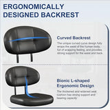 Misolant Drafting Chair Without Arms, Tall Office Chair with Footrest Ring for Standing Desk, Small Faux Leather Executive Office Chair, Black