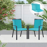 Blytieor Outdoor Patio Chair Cushions Set of 4, Water Resistant
