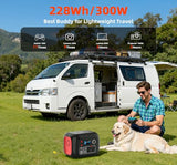 ENOFLO Portable Power Station 300W, 228Wh Solar Generator with 110V Pure Sine Wave AC Outlet, Backup Lithium Battery Generator for CPAP Outdoor RV Camping Emergency Home Use
