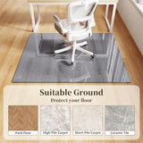 Glass Chair Mat, 30"x48" Heavy Duty Office Chair Mat for Carpet, Grey Carpet Protector Mat for Office Chair