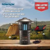 Flowtron Bug Trap Lantern | 2-in-1 UV Mosquito Trap & LED Camping Lantern, 21000 Sq Ft Coverage, 4000mAh Rechargeable Battery, Cordless Insect Trap with Fan for Patio Backyard Indoor Outdoor