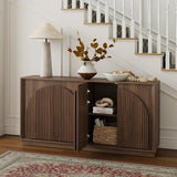 win2win 65" Sideboard Buffet Cabinet with Storage, Modular Credenza, Walnut