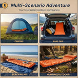 VALEHOWL 4 Inch Thick Camping Sleeping Pad with Internal Straps - R Value 4.0 for 4 Seasons, Durable & 100% Waterproof Outdoor Air Mattress, Lightweight Sleeping Mat for Hiking, Backpacking, Travel