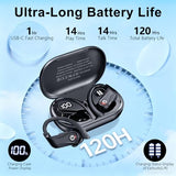 Earbuds Wireless Earbuds 120H Playback Bluetooth 6.1 Headphones IPX7 Waterproof Stereo Bass Over-Ear Headphones