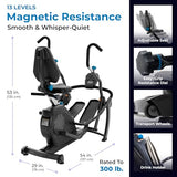 Teeter FreeStep Recumbent Cross Trainer Stepper, Zero-Impact Exercise Bike Alternative w/Patented Physical Therapy Stride, Up to 350lb, Free App w/Trainer Workouts