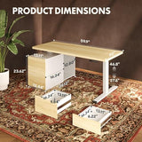 FLEXISPOT 60" Executive Standing Desk with Drawers & CPU Cabinet