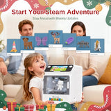 PrintyGo Mini 3D Printer for Kids, 600mm/s Auto Leveling Printer for Beginners with 5" Touch Screen, 1500+ Models