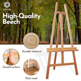 Adjustable Studio Easel Holds Large Canvas, Mirror, Wedding Sign Up to 90 Inches, Floor Display Easel for Artists & Events