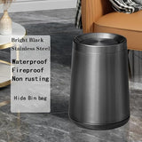 LEASYLIFE 8L/2.1GALbrass Garbage can with Swing lid，Brushed Nickel Gold Trash can