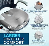 ComfiLife Gel Enhanced Seat Cushion – Office Chair Cushion – Sciatica & Back Pain Relief (Gray)