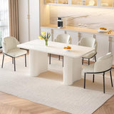 TreLined Dining Table Set for 4, 62.99" Rectangular Kitchen Table with 4 Chairs