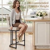 AQO 26 Inch Bar Stools Set of 4, Modern Counter Height Bar Stools with Backs