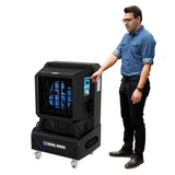 BendPak Cool Boss Evaporative Air Cooler, 15-Gallon Auto-Refill Reservoir, 1,850 CFM, Covers 650 Sq. Ft., 3-Speed Fan with Auto Swing Louvers, for Patio, Garage, Commercial or Home Use