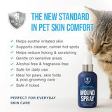 SilverMD Wound Spray for Dogs, Cats & Pets, 8 Oz., Nano Silver Hot Spot Itch Relief for Irritation, Minor Wounds, Cuts & Daily Care, Alcohol & Fragrance Free No-Sting Clean Formula for Sensitive Skin