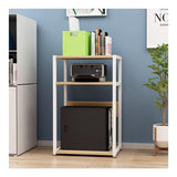 PXIWDAN Printer Stand Removable Printer Stand Office 3-Layer Fax Machine Scanner Shelf Living Room with Non-Slip Feet for Office(D)