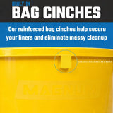 Magnum 44 Gallon Trash Can, High-Vis Yellow, Construction Grade, Heavy Duty Plastic, Jobsite Ready for Handling and Holding Garbage CMTC-C000-44Y02 (2 Pack)