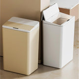 BXFIRS Household Smart Trash Cans are Automatic in The Kitchen Bedroom Bathroom ABS Garbage bin(OneColor)