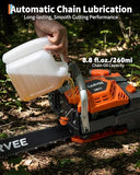 58cc Gas Powered Chainsaw, 2-Stroke Engine with Quick Start & Ergonomic Non-Slip Handle for Efficient Wood Cutting, Tree Trimming and Land Clearing