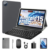 10 Inch Tablet, Android 15 with 24GB RAM + 128GB ROM (1TB Expandable), Octa-Core