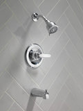 Delta Faucet Foundations Chrome Shower Faucet Set with 2-Spray Chrome Shower Head, Tub and Shower Trim Kit, Shower Faucet Sets Complete, Chrome BT1341 (Valve Not Included)