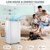 14000 BTU Portable Air Conditioners with Heater, Remote Control, Free Stand Smart Cooling AC Unit with Heating, Dehumidifier