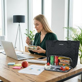 Lunch Tote Bag for Women,15.6" Laptop Work Bags with Insulated Lunch Compartment,2-in-1 Water-resistant Work Bag for Teacher Nurse Travel Office Daily School