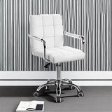 Furmax Vanity Office Chair with Wheels, Makeup PU Leather Executive Chair