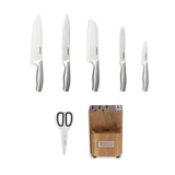 Cuisinart 7 Pc Stainless Steel Essentials Cutlery Block Set with Built in Sharpener