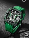 TSAR BOMBA Mens Automatic Watches Luxury Skeleton Mechanical Wristwatch for Men